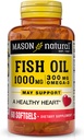 Mason Vitamins Fish Oil 1000 Mg Omega-3 Softgels, 60 Count