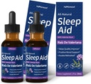 Valerian Root Sleep Support Drops, Gotas de Manzanilla y Flor de Jamaica y Valeriana para Dormir, Nature Herbal Extract Liquid for Deep Sleep. 4oz