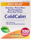 Boiron ColdCalmは、Sneezing、Ranny Nose、Sore Throat、Nasal Congestion - Non-Drowsy - 120カウント(2パック)などの一般的な風邪症状の救済のためのタブレット