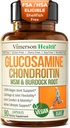 Glucosamine Chondroitin MSM – Joint Support Supplement for Women and Men with Glucosamine Sulfate 1500 mg, Chondroitin and MSM – for Cartilage, Joint Health and Flexibility – 90 Capsules, Vegan