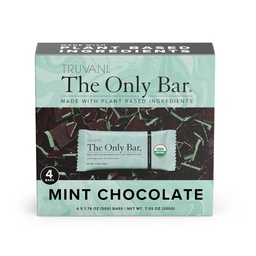 トルバニ工場ベースのスナックバー | チョコレートミント 4 パック | 7g タンパク質 | USDA オーガニックとビーガン | 唯一のバー | 酪農、大豆、グルテンフリー | 個人的にラップ