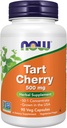NOW Foods Supplements, Tart Cherry (Prunus cerasus) 500 mg, 50:1 Concentrate, Herbal Supplement, 90 Veg Capsules
