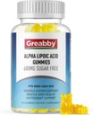 Alpha Lipoic Acid 600mg Gummies, Sugar Free Chewable R Lipoic Acid Supplement for Antioxidant & Nervous System Support, Brian & Skin Health, Pineapple Flavor, 60 Count