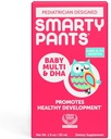 SmartyPants Baby Multi&DHA Supplement:Liquid Multivitamin with Vitamin D3, C,Vitamin B6,Biotin,Choline & Lutein, for Infants 6-24 Months,Gluten Free,Natural Fruit Flavor,30 Servings(Package May Vary)