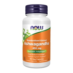 NOWの補足、Ashwagandha (withania somnifera) 450のmg (標準化されたエキス)、90のベジのカプセル