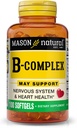 MASON NATURAL Vitamin B,Complex, 300,Day Supply, for Normal Nerve Support and Energy Metabolism, 100 Softgels (Pack of 3)
