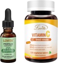 Lovita Bee Propolis Liquid Extract & Vitamin C Nutrient Supplements Bundle