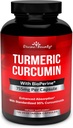 Turmeric Curcumin with BioPerine Black Pepper Extract - 755mg per Capsule, 120 Veg. Capsules - GMO Free Tumeric, Standardized to 95% Curcuminoids for Maximum Potency
