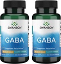 Swanson Amino Acid Maximum Strength GABA 750 Milligrams 60 Veg Capsules (2 Pack)