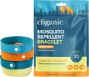 Cliganic Mosquito Repellent Microfiberブレスレット(10カウント) - 大人と子供のために、DEET無料リストバンド