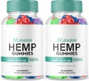 (2 Pack) Nufarm Hemp Gummies - Official Formula - NewFarm Gummies with Performance Hemp Extract, Nu Farm Gummies Great Taste, Bio Heal Big Size Gummy, New 2023 1500mg Per Bottle New (120 Gummies)