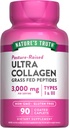 Nature's Truth Collagen Peptides | 90 Caplets | Type 1 and 3 with Vitamin C | Grass Fed, Non-GMO & Gluten Free Supplement