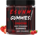 Sweet Creatine Strawberry Gummies，Monohydrate Per Serving, No Sugar or Artificial Colors,Low-Calorie, Vegan & Halal, Blue Raspberry Flavor（150 Count）