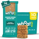 Whoa Dough Edible Cookie Dough Bars- Certified Non-GMO, Kosher and Gluten Free Bars - Healthy Snack Foods - Plant Based Snacks Made With Real Ingredients - Oatmeal Cookie Dough - 10 Pack