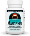 Source Naturals Manganese, Amino Acid Chelate - Supports Energy Production - 250 Tablets