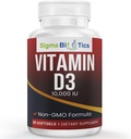 High-Potency Vitamin D 10,000 IU - Bone & Immune Support Supplements - Non-GMO Vitamin D Softgels for Calcium Absorption & Wellness - 250 mcg Cholecalciferol - 60 Softgels