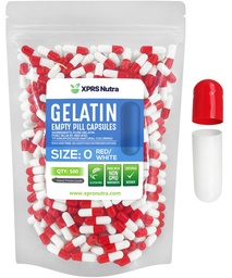 XPRSのNutraのサイズ0の空のカプセル- 500の計算の空のゼラチンのカプセル-Pills DIYのカプセルの詰物-Do-It-Yourselfの補足のための純粋な牛のゲルの帽子(赤/白)