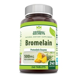 草の秘密のBromelainの補足500のMgのタブレットの補足 非GMOの グルテンフリー 米国製(240の計算)