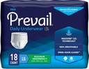 Prevail Incontinence Protective Underwear for Men, Maximum Absorbency, Large, 18 Count