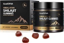 Organic Shilajit Gummies, Pure Himalayan Shilajit Gummies for Men Supplement, Gold Shilajit Gummies for Women，Natural 85+ Trace Minerals, Ashwagandha, Black Seed Oil Extract, 90 Gummies