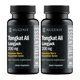 Nugenixは男性のためのTongkatアリをエッセンシャル, 男性の健康のためのサポート, ロングジャックEurycoma Longifoliaエキス, 60カウント