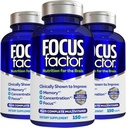 Focus Factor Nutrition for The Brain, Improved Memory & Concentration Brain Supplement, Complete Multivitamin with Vitamins B6, B12, D, Bacopa Monnieri & Tyrosine, 150 Count (Pack of 3)