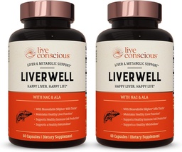 LiverWell の肝洗剤、若返り、メタボリック サポート - 肝臓の健康のための肝臓の補足 w/Highly のBioavailable ミルクのこの薬のエキス、N アセチル Cysteine のアルファ リポ酸、亜鉛、セレン - 2 のパック