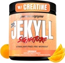 PROSUPPS Dr. Jekyll Signature Pre Workout Powder with Cretine - Stim-Free Preworkoutは、筋肉のボリュームと耐久性をサポート - カフェインフリージム&フィットネスサプリメント(オレンジ、30サービング)