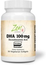 Zen Supplements - Neuromins DHA 100 Mg - Vegan & Algae Sourced DHA Supplement Supports Eye Health, Heart Health, and Optimal Wellness 30-Vegcaps