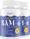脳のための1200 MG SAM eの補足, 気分, 関節, 肝臓, 高吸収SAM-e (S-Adenosyl-L-Methionine), CoQ10, 5-HTP, 腸コーティング120錠, ビーガン