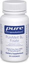 純粋なカプセル化PureMelt B12 Folate - L-5-MTHF - Metabolismサポート&赤血球機能* - 非GMO&ビーガン - 90 Lozenges
