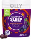 OLLY免除の睡眠のGummy、免疫および睡眠サポート、3mg Melatonin、Echinacea、亜鉛、ビタミンC、Chewableの補足、ベリー- 60の計算