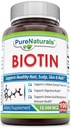 Pure Naturals Biotin 10,000 Mcg, 100 Capsules- Supports Healthy Skin & Hair – Promotes Overall Good Health