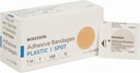 McKesson Adhesive Bandages, Sterile, Plastic Spot, 1 in, 100 Count, 24 Packs, 2400 Total