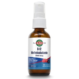 KALのビタミンB12のMethylcobalaminのActivSpray 2500mcgの健康なエネルギー、Metabolism、Nerve及び赤い血球サポート、*の最高行為の液体B12の最高の吸収、自然な果実味、80のサービング、2つのflのoz