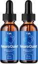 (2パック)NeuroQuietドロップ - Neuro Quiet Advanced Formula補聴器、認知健康、および全体的なウェルネス、2ヶ月の供給
