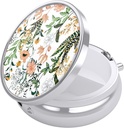 Nipichsha Pill Box, Small Pill Case for Purse & Pocket, Cute Travel Medicine Organizer, Portable Medicine Container Holder to Hold Vitamins, Medication, Fish Oil & Supplement, Flowers Illustration