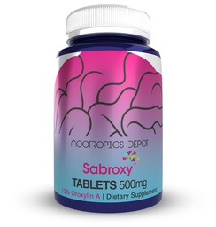 Nootropics Depot Sabroxy® 錠 | 500mg | 30 カウント | 最小10% Oroxylin-A | Oroxylum 指数 | 5 月 助けは焦点及び動機を促進します | 認知機能を促進するのに役立ちます