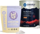 Gnarly Nutrition Creatine Powder, Unflavored (16.05oz) Preworkout Mango (14.82oz)