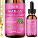 Sea Moss Advanced Liquid Drops, 3000mg Organic Sea Moss Liquid with Black Seed Oil & Irish Seamoss Gel, Raw Sea Moss Support Immunity, Joint, Digestive Health, 60mL-L8