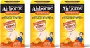Airborne Vitamin C 1000mg (per Serving) - Citrus Chewable Tablets (64ct/Box), Gluten-Free Immune Support Supplement, Vitamins A C E, ZINC, Selenium, Echinacea, Ginger, Antioxidants (3-Pack)