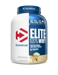 Dymatize エリート 100% の乳清蛋白質の粉、バニラ、蛋白質、5.5g BCAAs、より少しより 140 Cal.、グルテンフリー、2g 炭水化物、2g 砂糖、3g 脂肪(67 のサービング)