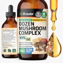 BIO KRAUTER Dozen キノコのチンキ - 免疫サポートサプリメントドロップ - 消化と認知サポートを促進 - 非GMO、液体免疫防衛フォーミュラ - 4 fl。 oz ボトル