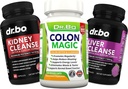 Colon, Kidney & Liver Cleanse Detox Support Supplement - Natural Bowel Cleanser Pills for Intestinal Bloating & Daily Constipation Relief - Help Bladder Control, Urinary Tract & Gallbladder Health