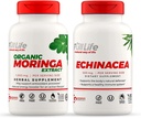 Full Life Moringa and Echinacea Capsules - Herbal Supplement - Moringa Pills for Women and Men - Natural Energy Booster - Kosher, Gluten-Free - Veggie Caps
